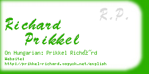 richard prikkel business card